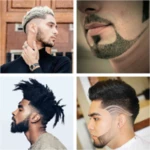 beard styles: stubble beard, m android application logo